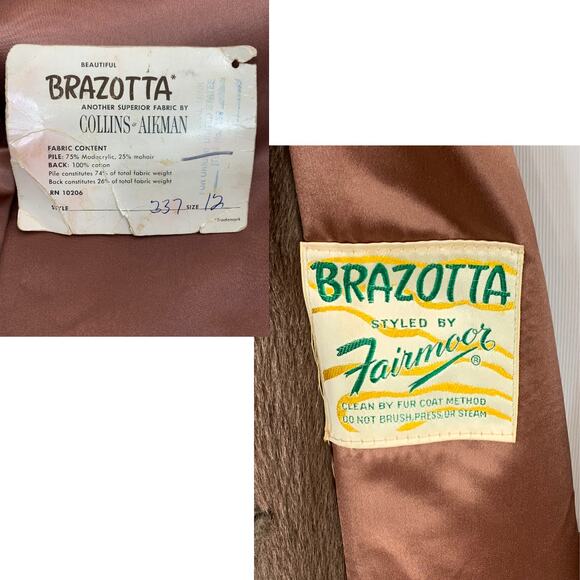 Vintage 50s 60s Coat Mohair Fur MidCentury Mod Rockabilly PinUp Punk Alt Winter - Picture 6 of 8